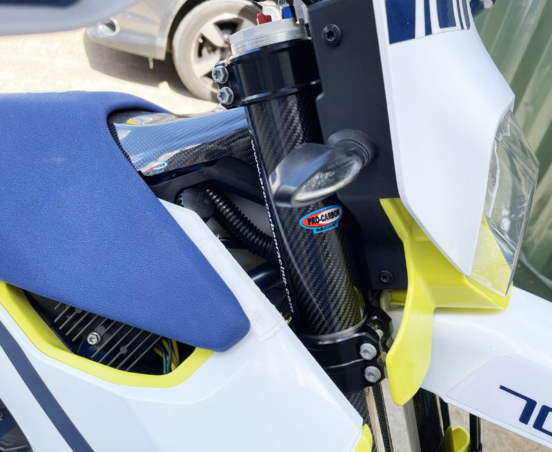 Carbon Upper Fork Protection for KTM690/Husqvarna701/GasGas700 by Pro-Carbon image 0