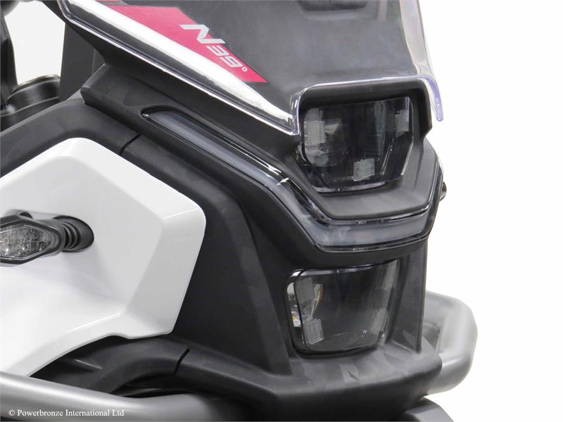 CFmoto 450MT Powerbronze Acrylic Headlamp Protectors.