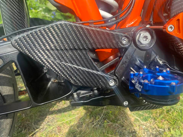 Tekmo Racing KTM690/Husqvarna 701 Carbon Heel Guards image 0
