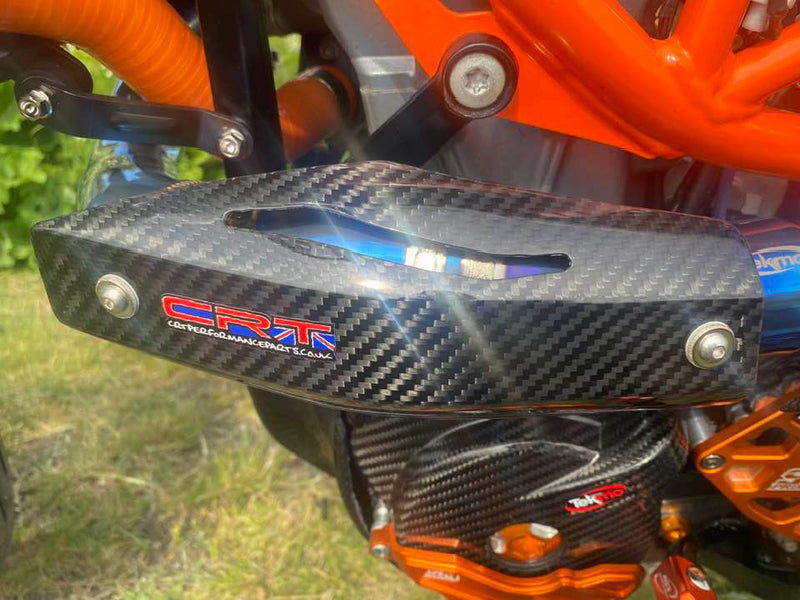 Tekmo Racing Powerbomb Header Pipe Carbon Heat Shield image 0
