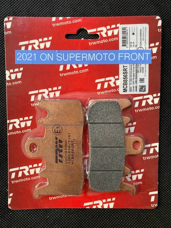 Supermoto TRW Sintered Front Brake Pads (choice of 2 or 4 pads) image 0