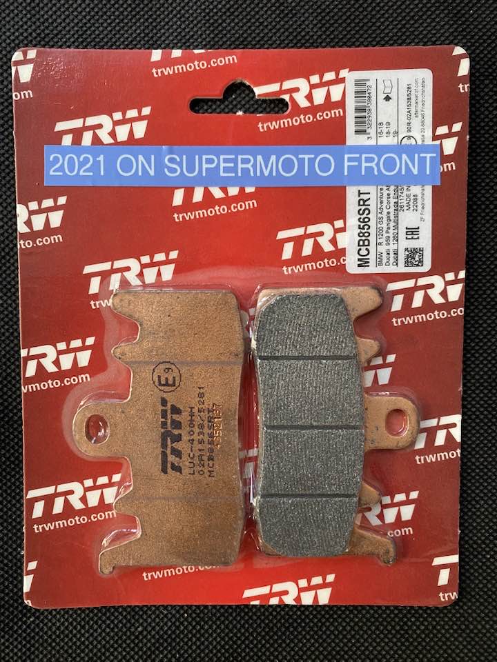 Supermoto TRW Sintered Front Brake Pads (choice of 2 or 4 pads) image 0