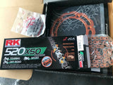 RK Coloured 'X' Ring Chain & Sprocket Kit image 2