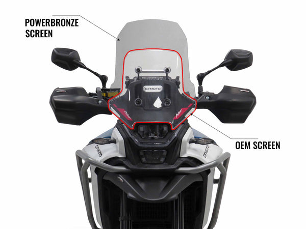 CFmoto 450MT Powerbronze Light Tint Extended Screen. image 0