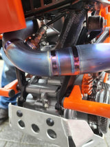 Titanium KTM690, GasGas700, Husqvarna 701 Header Pipe Tekmo Racing image 2