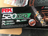 RK Coloured 'X' Ring Chain & Sprocket Kit image 1