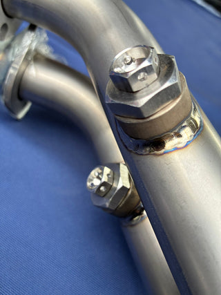 CFmoto 450MT Titanium 2-1 Cat Delete Header Pipes
